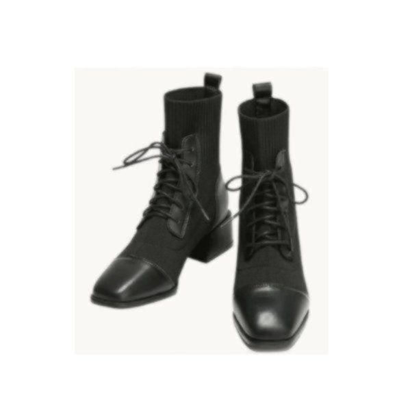 US Size 10, EU Size 41 C. Paravano Black Boots Mesh Combat Boots Womens Shoes - Picture 7 of 13